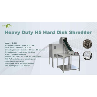 SUPU Large Capacity Heavy-duty Hard Disk Shredder: high efficiency output, and more efficient HDD destruction machine