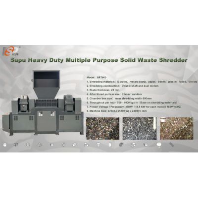 SUPU Double Shaft Shredder Is A Powerful Tool To Break The Garbage Encirclement Problem