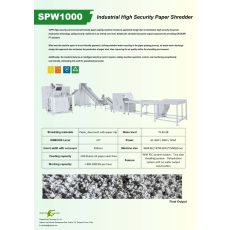 SUPU Latest Model High Security Industrial Paper Shredder Machine More Than 800kg Per Hour