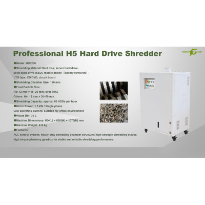 Supu Solid-state Drive High-efficiency Double-layer Shredder, Customizable Electronic Waste Hard Drive shredder