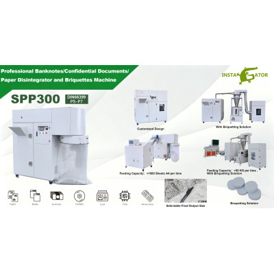 High-confidentiality Shredders, Banknote Shredders and Briquetting Machines, Equipped with Dust Collection Systems
