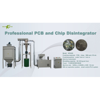 Heavy-duty Dual-axis Electronic Component Disassembly Machine, CD, DVD, USB and Other Electronic Waste Grinding Machine