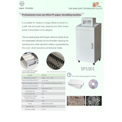 Portable Small Paper Shredder, Suitable for Daily Office Use, for Shredding A3/A4 Paper, with Movable Rollers