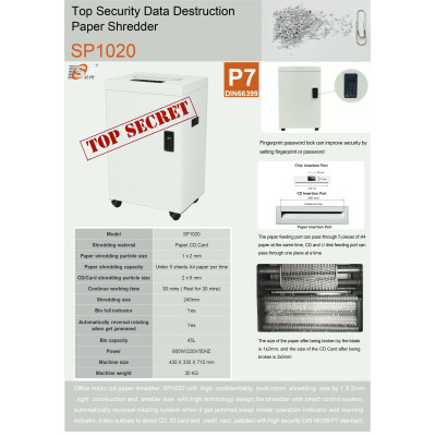 Portable Shredder, Mobile Small Shredder, shredder for Waste Paper, Confidential Documents, Books, Magazines, Etc