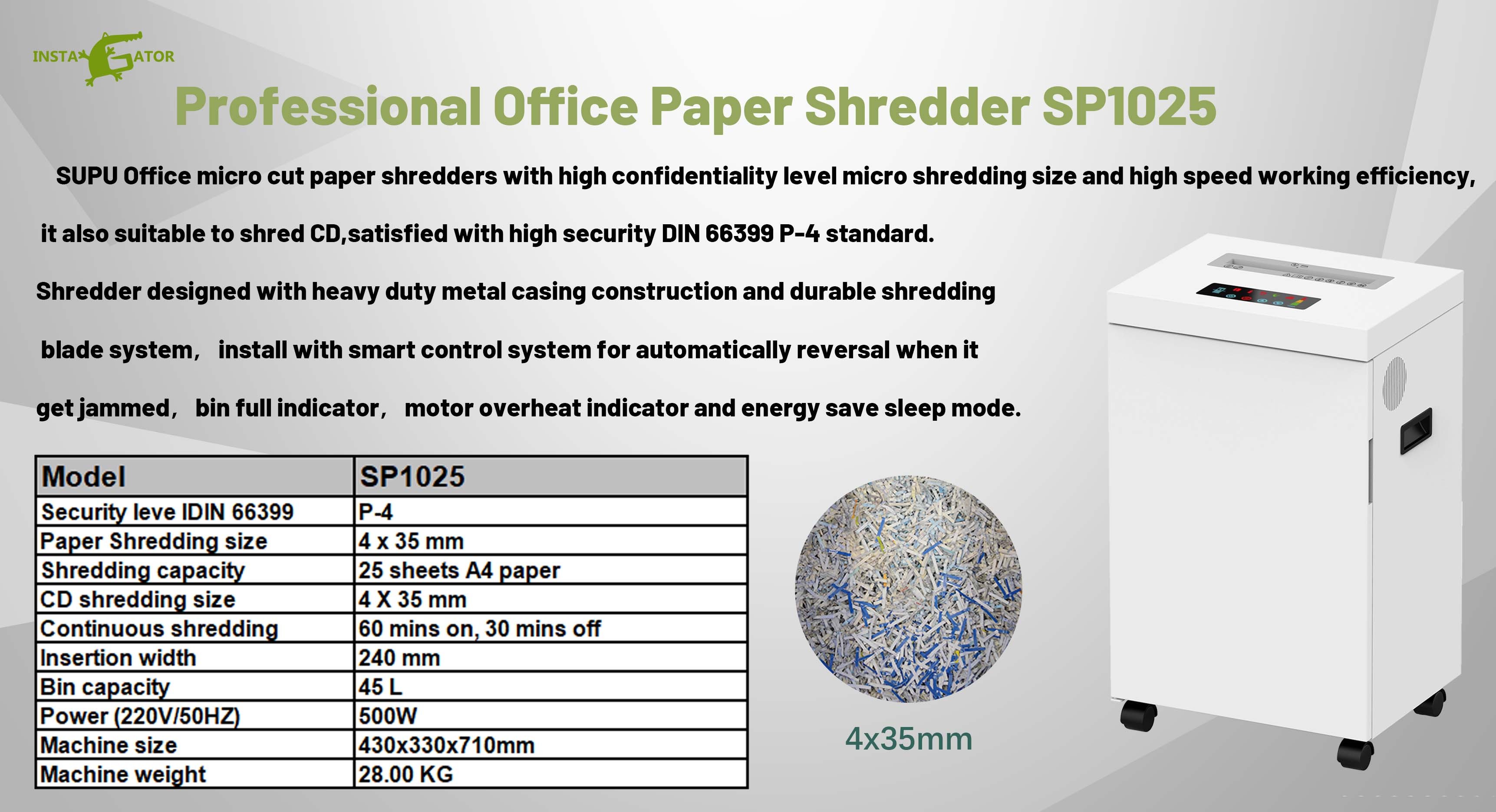 High-security CD and Document Shredders, with High-efficiency Shredding Speed, Meet the Demands of High-intensity Office Work