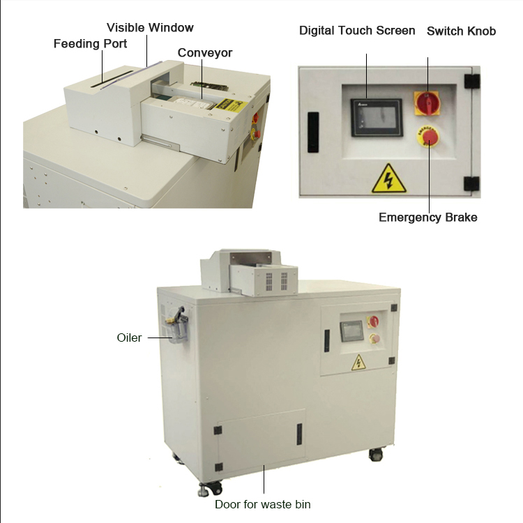 details of hard drive shredder