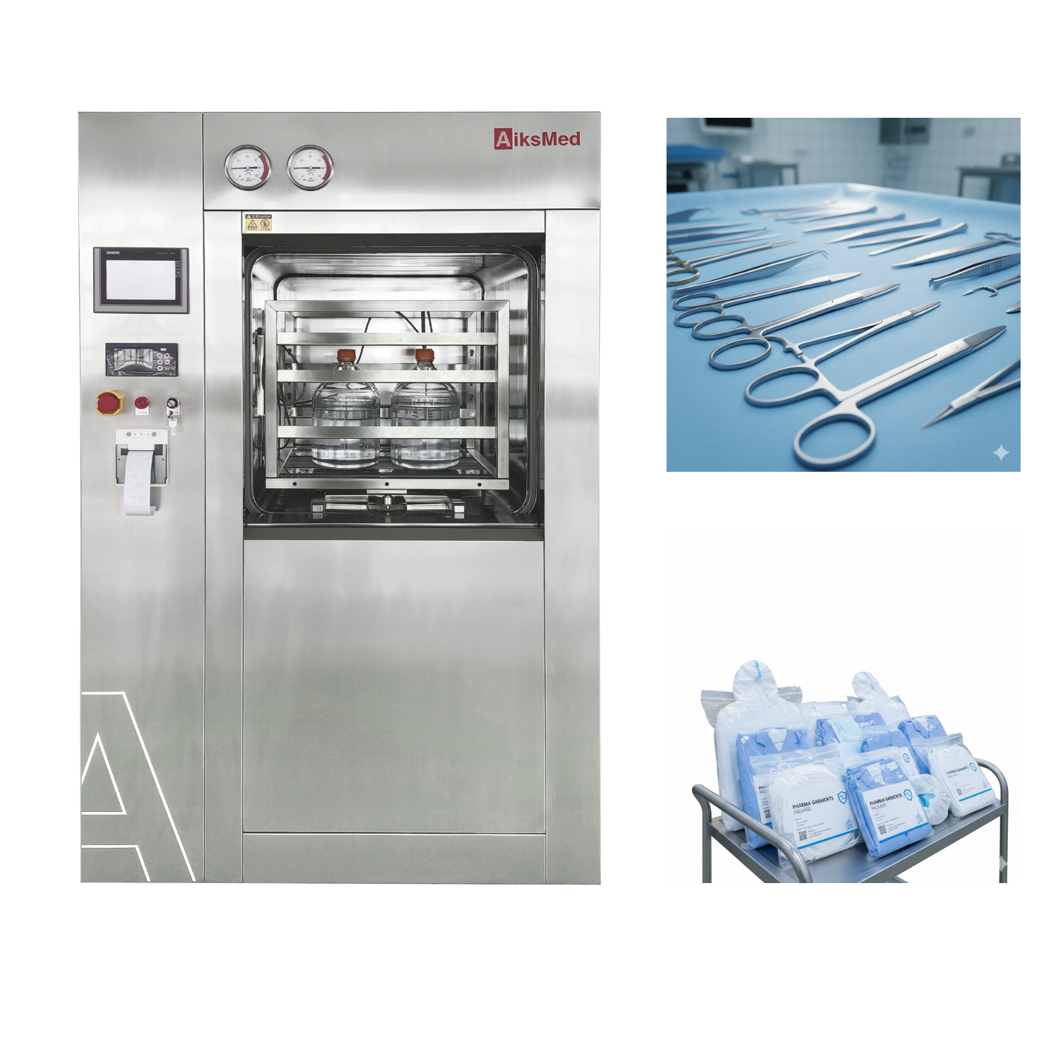 Horizontal Sliding Door Pulse Vacuum Steam Autoclave with GMP Standard ...