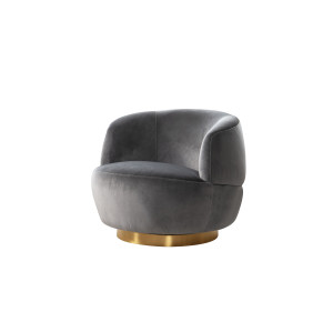 Custom chairs | Swivel Velvet chair wholesale | Modern look swivel accent chair for living room