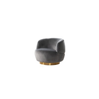 Sillas a medida | Silla giratoria de terciopelo al por mayor | Silla decorativa giratoria de aspecto moderno para sala de estar