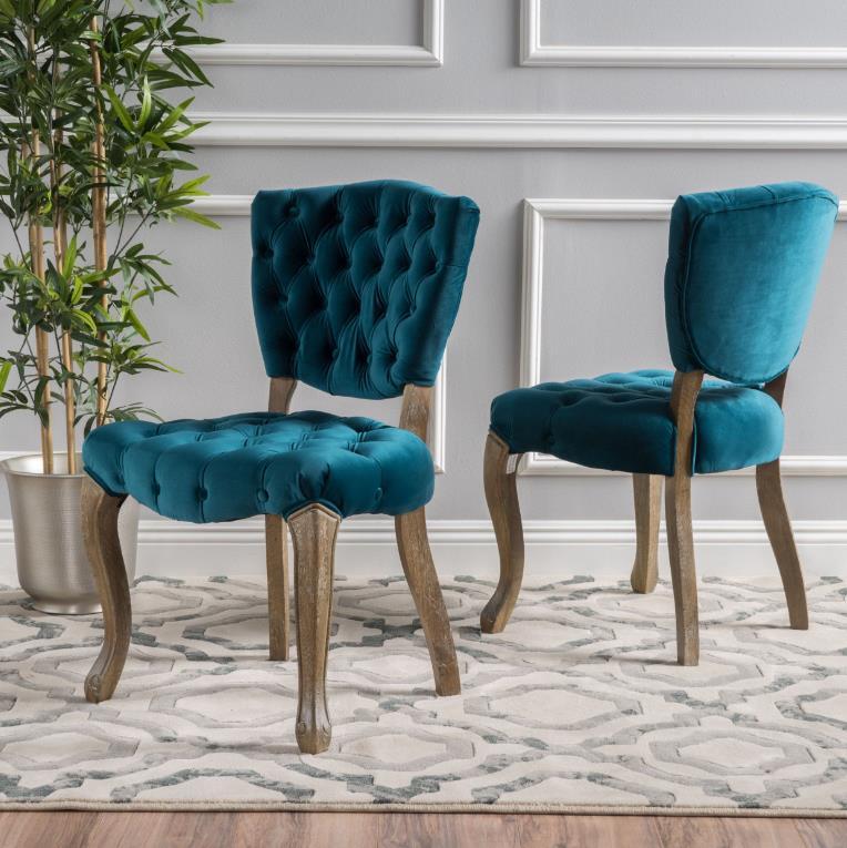 chaise de salle à manger en tissu