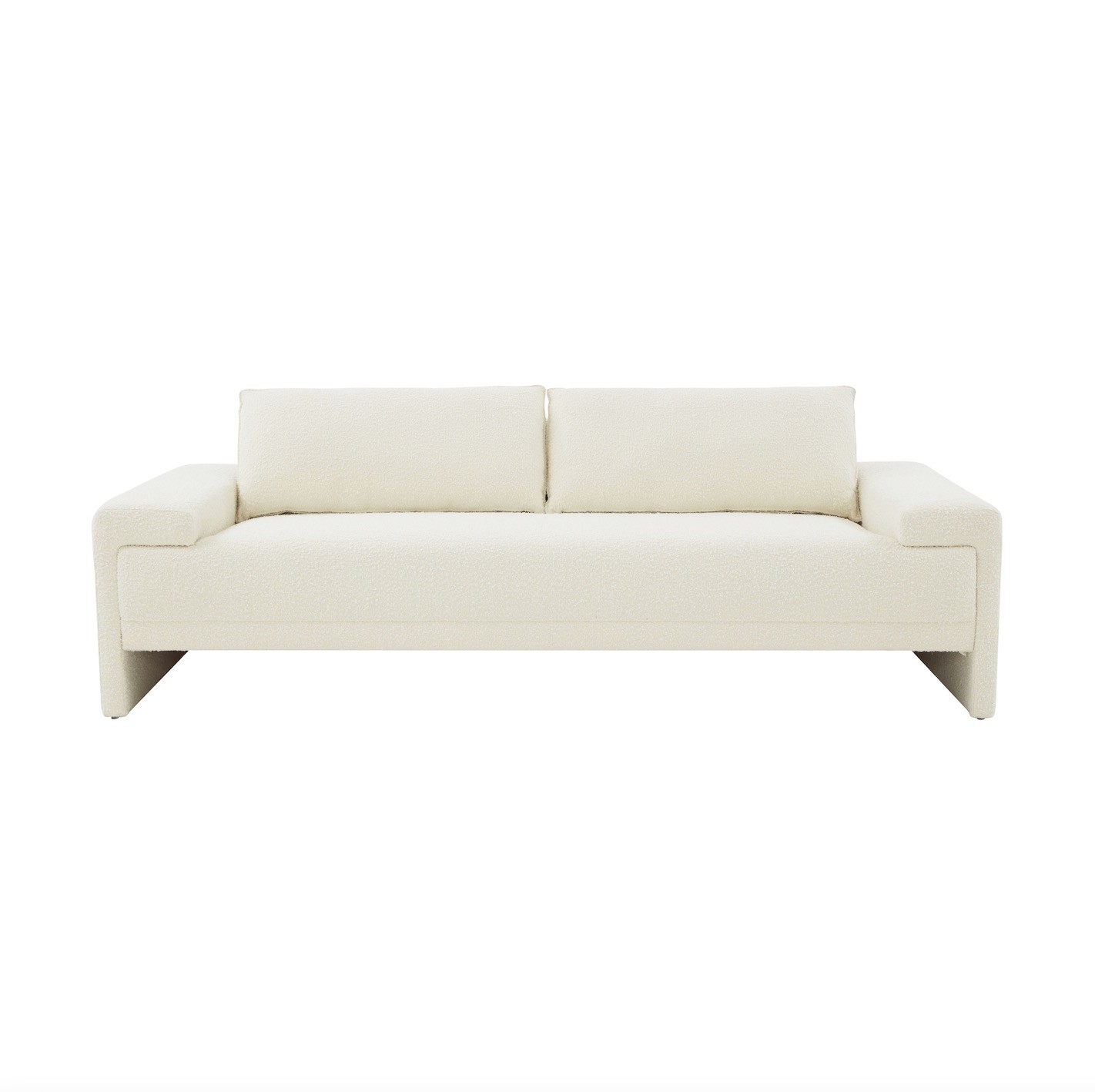 sofá de tela blanca
