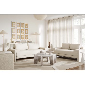 Fabric sofa | MAEVE CREAM BOUCLE UPHOLSTERED SOFA | Livingroom furniture | Sofa manufacture