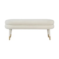 Fabric bench | Betty Cream Velvet Bench | Livingroom furniture | Wholesaler furniture