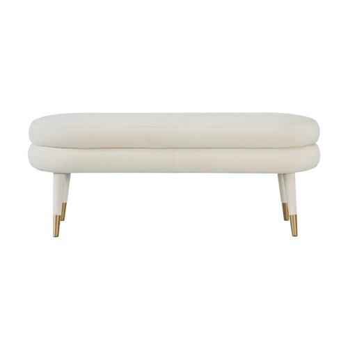 Fabric bench | Betty Cream Velvet Bench | Livingroom furniture | Wholesaler furniture