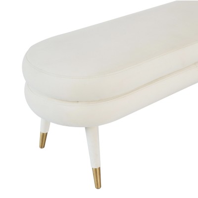 Fabric bench | Betty Cream Velvet Bench | Livingroom furniture | Wholesaler furniture