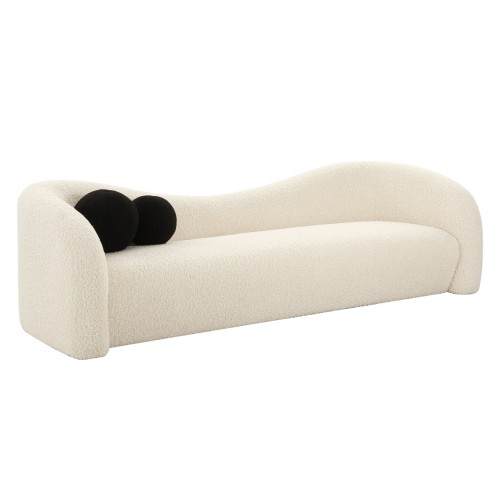 Тканевый диван | Leonie Бежевый диван из искусственной овчины | Диван для гостиной | Производство диванов