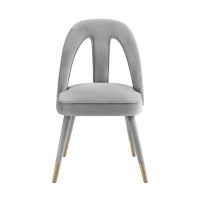 Sillas de comedor de tela | Silla auxiliar Petra de terciopelo gris claro | Muebles de comedor | muebles de fabrica
