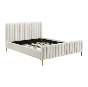 Tête de lit en tissu | Lit crème Angela dans Queen| Lit queen | Meubles de chambre