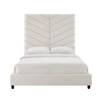 Кровати на заказ | Кровать Javan Cream Velvet в цвете Queen | Мебель для спальни | Оптовая торговля мебелью