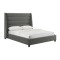 Custom beds|Koah Grey Velvet Bed in King | Bedroom furniture | wholesale furniture