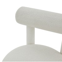 Chaises de salle à manger en tissu | Chaise Boucle Blanche Carmel | Meubles de salle à manger | Grossiste meuble