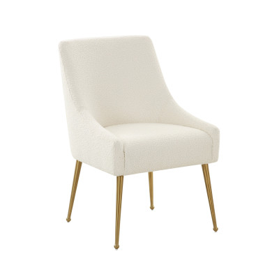 Fabric dining chairs | Beatrix Cream Boucle Side Chair |  Dining chair | Factory furniture
