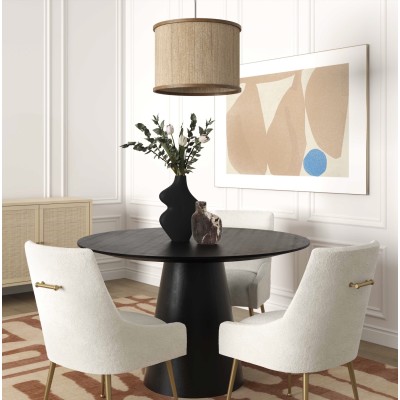 Стулья для столовой из ткани | Кремовое кресло-букле Beatrix | Обеденный стул | Фабрика мебели
