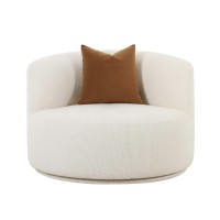 Custom chairs | Fickle Cream Boucle Swivel Chair ｜ wholesale furniture ｜ custom chairs