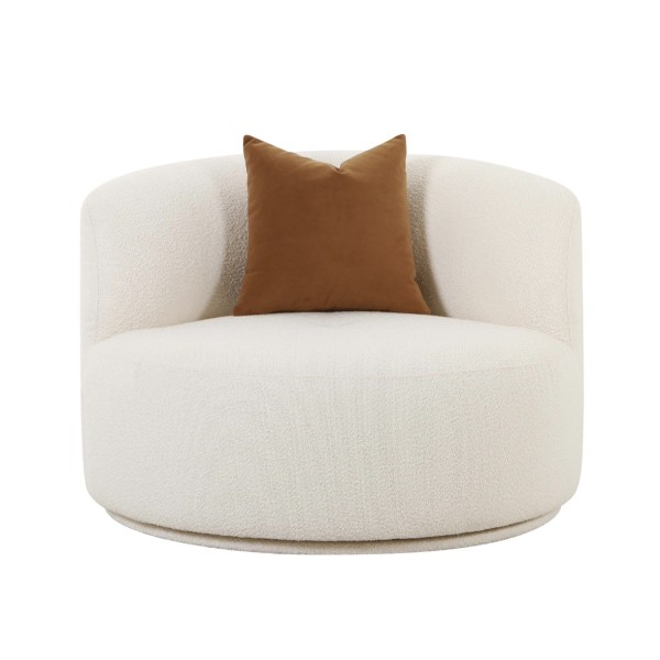 Custom chairs | Fickle Cream Boucle Swivel Chair ｜ wholesale furniture ｜ custom chairs