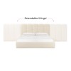 Custom beds | Palani Cream Velvet King Bed | Bedroon furniture | Wholesaler furniture