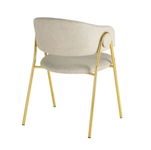 Chaises de salle à manger en tissu | Chaise de salle à manger Lara Cream – Ensemble de 2 par Inspire Me ! Décoration intérieure | Chaise de salle à manger | Mobilier d'usine