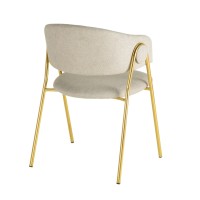 Chaises de salle à manger en tissu | Chaise de salle à manger Lara Cream – Ensemble de 2 par Inspire Me ! Décoration intérieure | Chaise de salle à manger | Mobilier d'usine
