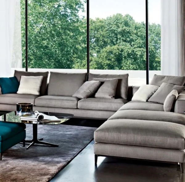 Stratégie de placement du canapé en tissu