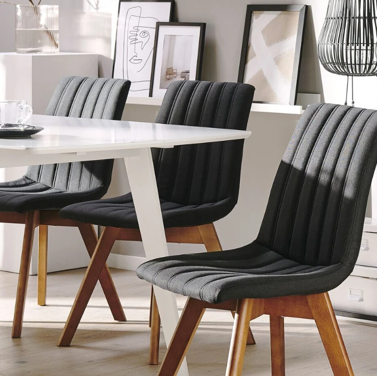 chaises de salle à manger en tissu