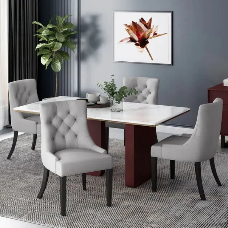 chaises de salle à manger en tissu