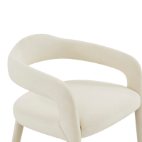Обеденный стул из ткани | Обеденный стул Lucia кремового бархата | Мебель для столовой | Оптовая торговля мебелью