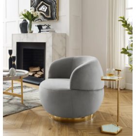 Custom chairs | Swivel Velvet chair wholesale | Modern look swivel accent chair for living room