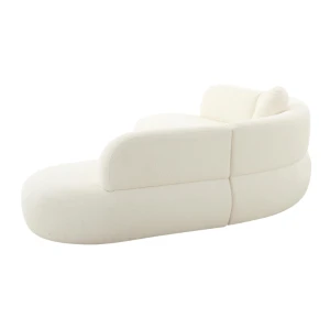 Canapé en tissu| Broohah Sectionnel Boucle Crème | Canapé du salon