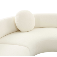 Sofá de tela| Seccional Broohah Cream Boucle | sofá de salón