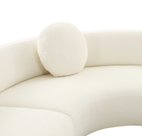 Fabric sofa| Broohah Cream Boucle Sectional | Livingroom sofa
