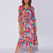 Wholesale dress | floral dress | half sleeve dress | belt split dress | midi dresses | casual dress