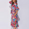 Wholesale dress | floral dress | half sleeve dress | belt split dress | midi dresses | casual dress