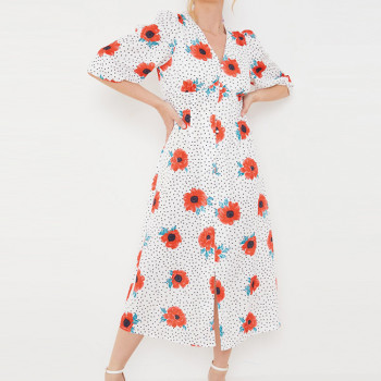 OEM women dress | wholesale print design dress | half sleeve casual dresses