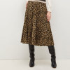 Fashion ladies hot sale new skirt leopard print plus size women elastic waist casual midi skirts