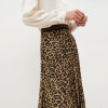 Fashion ladies hot sale new skirt leopard print plus size women elastic waist casual midi skirts