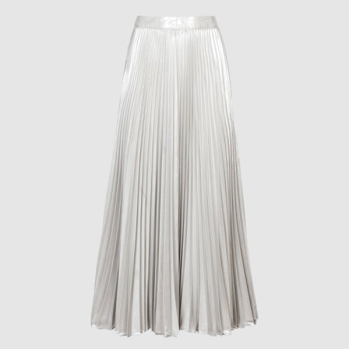 fashion lady a-line pleated skirt custom color casual midi skirts for women
