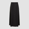 Wholesale ladies button front skirt custom color plus size women skirts casual