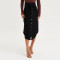 Custom women skirts curved hem midi skirt custom button front waist belt skirts for women
