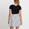 Sexy white leopard print a-line mini skirt custom casual style short skirts for women