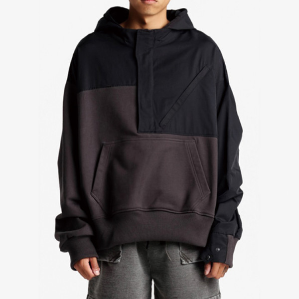 New streetwear high quality color block mens hoodies custom pullover cotton hoodies oversized mens hoodies sweatshirts